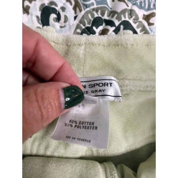 St. John Sport by‎ Marie Gray Size 4 Velour Velvet Spring Green Pants Vintage - Picture 11 of 15